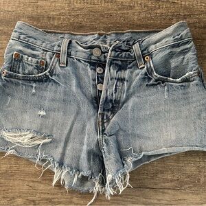 Levi’s distressed women’s shorts